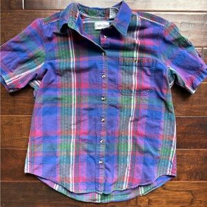 Vintage 90s Cabin Creek Multicolor Plaid Shirt 100 percent cotton